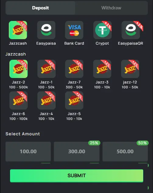 Real Deposit Methods In B9 Game