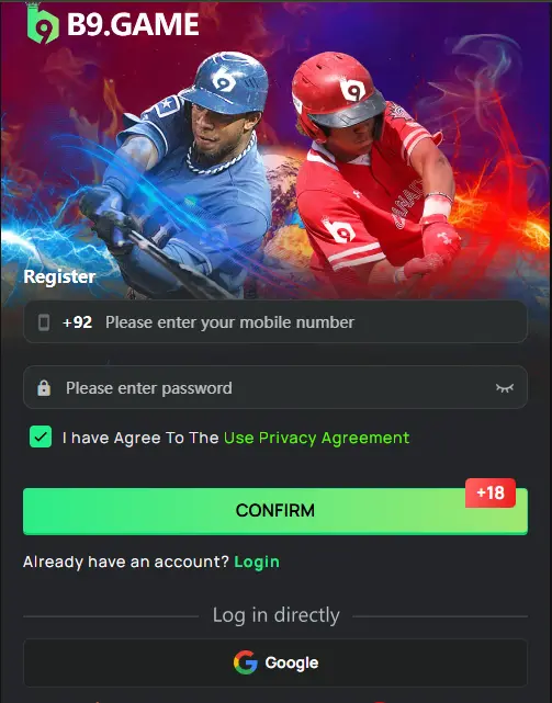 Real Registration Process In B9 Game 